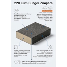 220 Kum Sünger Takoz Zımpara 100x75x25 Mm - Esnek Blok Hassas Yüzey, Leke/pas Çıkarma Ve Boya Öncesi Zımparası