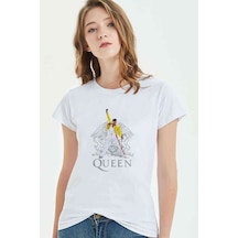 Mercury Queen Music Baskılı Beyaz Kadın Tshirt