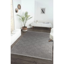 Enti Prag 9210 Antrasit Halı Yolluk Modern Salon Halısı Antre Hol Antrasit