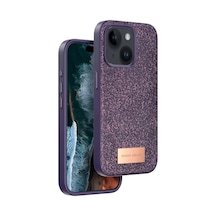 Znv Zenvia Mey İthalat iPhone Uyumlu 14 Bright Simli Kapak - Derin Mor Znv2025 Cmn Diğer