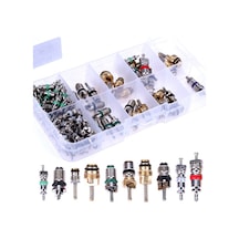 104 Adet Araba Klima Vanası Çekirdek Çeşitleri A/c Ac Shrader Vana Çekirdek Ve Aracı R134 R12 Hvac Vanalar Kiti Yedek Parçalar