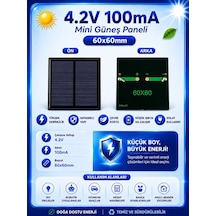4.2v 100ma 60x60mm Güneş Paneli -  Solar Panel
