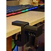 Siyah Premium Asılabilir Kulaklık Standı-kalın Masalar İçin İdeal, Sağlam Kaydırmaz Keçeli, Ergonomik Masaüstü Askı, Shadow Edition Long