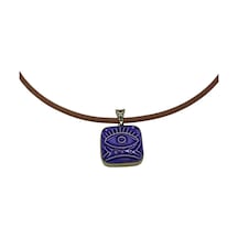 Ruhun Işıltısı Pirinç Kolye Mavi