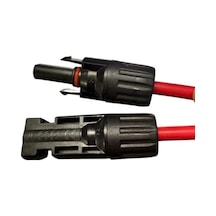 Güneş Paneli Bağlantıları İçin İki Tarafı Mc4 Konnektörlü, Uv Dayanımlı Dc Uzatma Kablo Seti- 1 M Siyah 6 Mm2+1 M Kırmızı 6 Mm2 Kablo