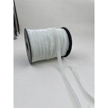 Paşateks- 1 Cm Düz Kadife-5 Metre Beyaz