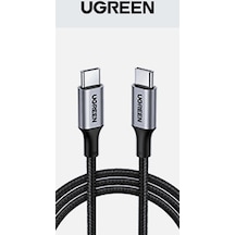 Ugreen Usb-c To Usb-c 100w 5a Qc Pd Örgülü Hızlı Şarj Kablosu 3 M Siyah