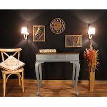 Wooding 80 Cm Çekmeceli Masif Gri Ceviz Dresuar (548586242) Gri