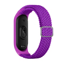 Xiaomi Mi Band 5 Mixed Hasır Örme Kordon Kayış Pitaya