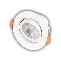 1 Adet Cata Ct 5204 Akik Beyaz Kasa 7w Sıva Altı Led Spot Beyaz Işık 6400k çok renkli