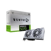 Msı Geforce Rtx 5070 12g Ventus 2x Whıte Gddr7 Dlss 4 192 Bit Ekran Karti
