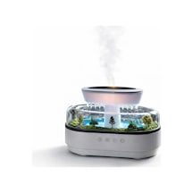 Yağmur Damlası Efektli Hava Nemlendirici Ve Aroma Difüzör, Doğa Ses Modları, Led Ambiyans Işıklı, Sessiz Çalı