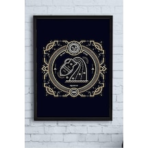Pster14482 Siyah Kova Burcu Tasarım Çerçeveli Tablo 2 40 X 50 7/8 Yaş