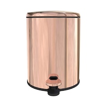 Cigo 6 Lt Yumuşak Kapanan Pedallı Banyo Mutfak Ofis Çelik Çöp Kovası - Rose Gold & İç Kısım Siyah-7313