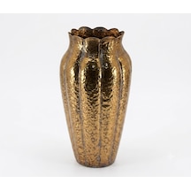 Panalı Metal Dekoratif Vazo Orta Boy 46,5 X 24,5 Cm Altın