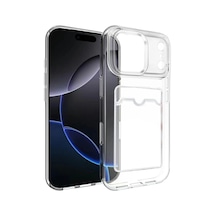 Apple iPhone Uyumlu 17 Pro Max Kart Şeffaf Silikon - Şeffaf Diğer