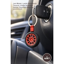 1 Adet Tekerlek Tasarımlı Metal Anahtarlık Jant Model, Lastik Görünümlü Tasarım, Araba Severlere , Keychain Keyring