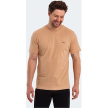 Slazenger PAINT I Erkek Baskılı Bej Tişört