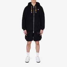 Siyah Fila Kapşonlu Sweatshirt Terry Fabric Lu411124 Siyah