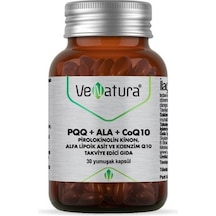 Venatura PQQ + ALA + CoQ10 Pirolokinolin Kinon, Alfa Lipoik Asit ve Koenzim Q10 Takviye Edici Gıda 30 Kapsül