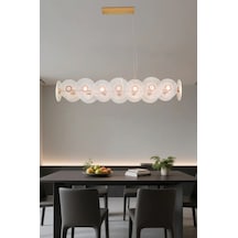 Vetro 18'li Sıralı Led Salon Avize Gold