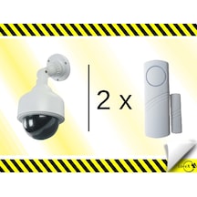 Robotix Caydırıcı Mobese Kamera + 2adet 4444c Pencere Alarm