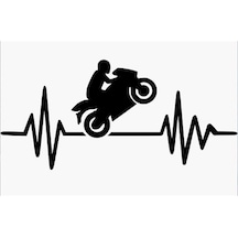 Motorcu Kalp Ritmi Sticker