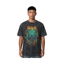 Slipknot Rock Metal Müzik Grubu Ön Baskılı Unisex Oversize Vintag Siyah