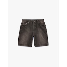Koton Pamuklu Cepli Normal Bel Straight Fit Bermuda Jean Şort Ovd 6sam40393nd
