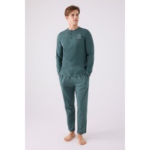 Arnetta 3130 Erkek Düğmeli Uzun Kol Pijama Takım 001
