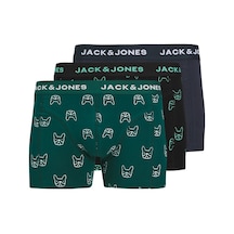 Jack & Jones Erkek Jacdenım 3'lü Boxer 12275817 Koyu Lacivert Koyu Lacivert