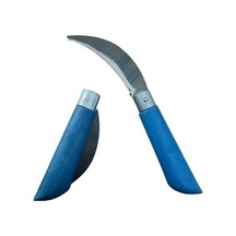 Aşı Bıçağı Eğri Testere Bağ Bıçağı Testeresi Paslanmaz Mavi Plastik Saplı