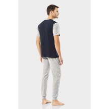 Erdem Lacivert Erkek Yazlık Pijama Takımı 2023-04 Lacivert