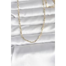 Cm 14k Gold Renk İnce Ataç Zincir Model 60 Cm Kadın Kolye - Ebj260207w39449 Renkli