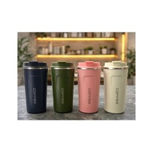 480 Ml Paslanmaz Çelik Termos Mug Bardak Altın  -  Gül