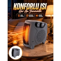 Fanlı Oda Isıtıcısı Termostat Kontrollü Soğuk Hava Üfleme Modu Yeni Nesil Renkli