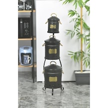Jasper JPR-1040 Yıldıray Metal Siyah Lüks Metal Standlı Sebzelik