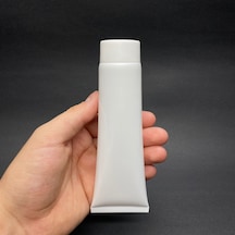 Beyaz Boş Krem Tüpü 100ml , Vidalı Kapaklı Merhem Tüpü , Beyaz Lipgloss Tüp 100 Ml X 3 Adet