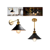 RİOLİGHT RETRO,RUSTİK,VİNTAGE MAFSALLI HAREKETLİ BAŞLIK METAL DUV Siyah