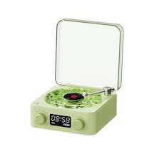 Vintage Vinil Plak Çalar Bluetooth Hoparlör Ayarlanabilir Işıklı Kablosuz Taşınabilir Retro Vinil Plak Çalar Ne