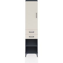 Hyperion Dolap 3 Raflı 2 Çekmeceli Tek Kapaklı 44x44x195 Antr... Antrasit