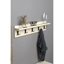 Reyo Falez Askılık Duvar Elbise Askılığı Portmanto 80 Cm Krem