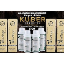Biomagic 5.00 Açık Kahve Organik İçerikli Amonyaksız Kalıcı Saç Boyası 4 Boya+ 4 Oksaidan