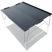Xiaoqityh- Katlanır Piknik Masası Mini Alüminyum Masa Ultra Hafif 30 X 150 X 360 Mm - Siyah