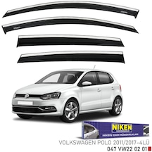 Replax Vw Polo 2011-2017 Kromlu Cam Rüzgarlığı 4lü