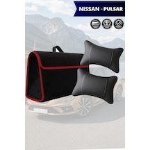 Nissan Pulsar Uyumlu Siyah Renk Koltuk Yastığı Bagaj Çantası Lüks Model