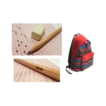 Faber-castell Okul Çantası Örgü Desenli Bordo Faber-castell Natural Ösym Kurşun Kalemi 20"li 2,5 B Natural