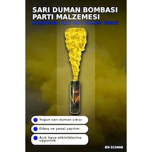 Sarı Duman Bombası 1 Adet Renkli Sis Çıkaran Parti Organizasyon Malzemesi Bx-313698 +0