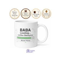 Baba Loading Yazılı Teknoloji Temalı Kupa Bardak Babalar Günü Hediye Beyaz / Çok Renkli
