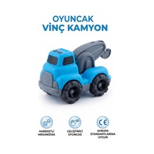 Oyuncak Vinç Kamyon Çekici Kamyon 17 Cm Eğitici Ve Güvenli Çocuk Oyuncak Araba